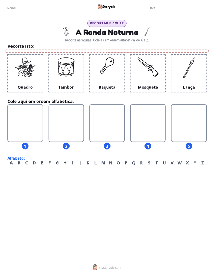 Recortar & Colar Alfabeto