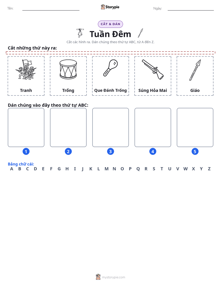 Cắt & Dán Chữ Cái