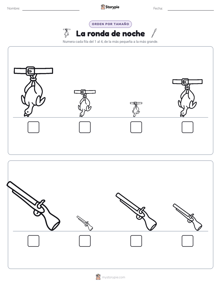 Orden de Tamaños