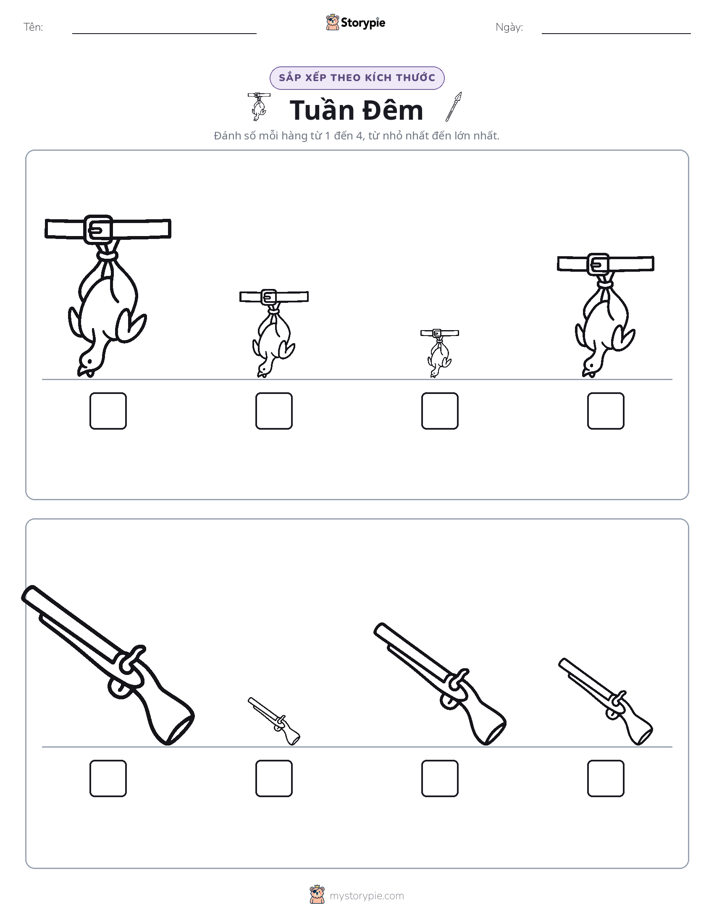 Thứ Tự Kích Thước