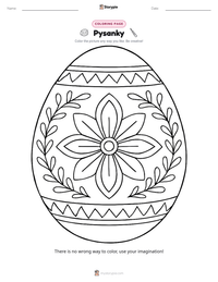Pysanky printable worksheet preview
