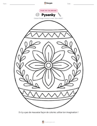 Aperçu de la feuille de travail imprimable Pysanky