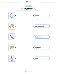 Pysanky printable worksheet preview