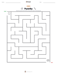Pysanky printable worksheet preview