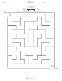 Anteprima della scheda stampabile di Pysanky