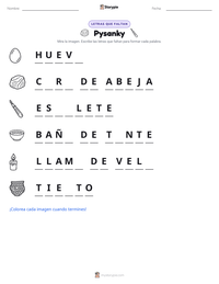 Vista previa de la hoja de trabajo imprimible de Pysanky
