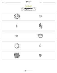 Pysanky printable worksheet preview
