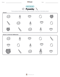 Pysanky printable worksheet preview
