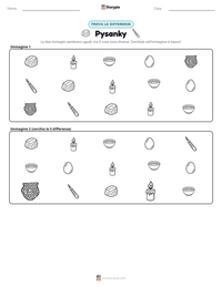 Anteprima della scheda stampabile di Pysanky