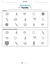 Pysanky afdrukbare werkblad voorbeeld