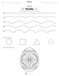 Pysanky printable worksheet preview