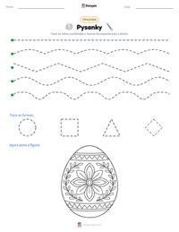 Prévia da folha de atividades imprimível Pysanky
