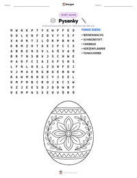Pysanky druckbare Arbeitsblatt Vorschau