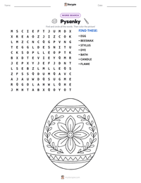 Pysanky printable worksheet preview