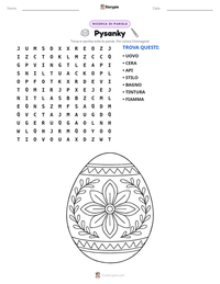 Anteprima della scheda stampabile di Pysanky