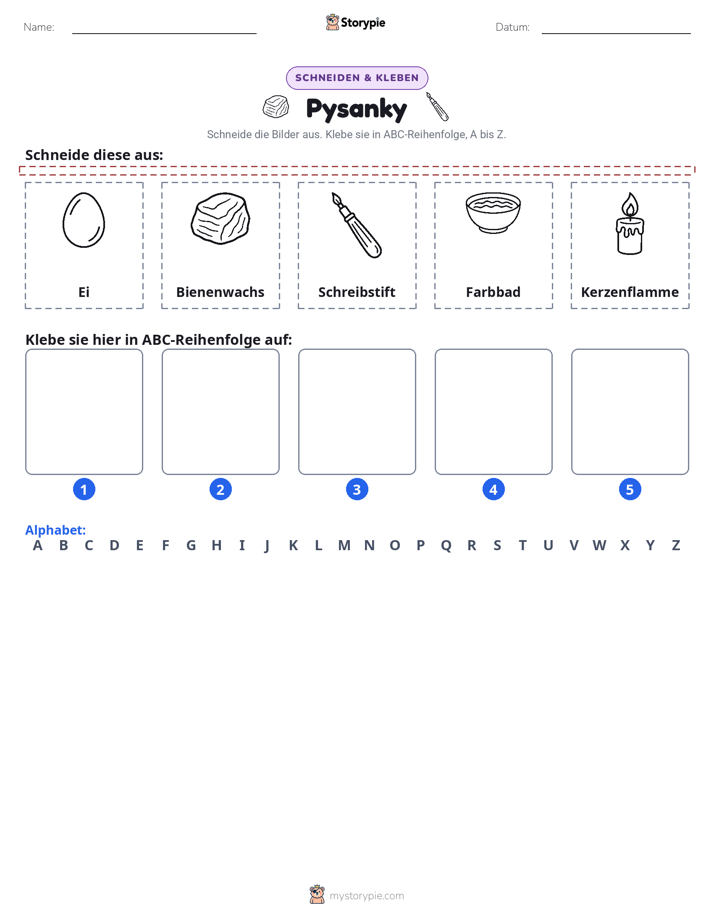 Schneiden & Einfügen Alphabet