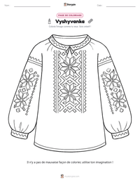 Aperçu de la feuille de travail imprimable Vyshyvanka