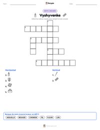 Aperçu de la feuille de travail imprimable Vyshyvanka