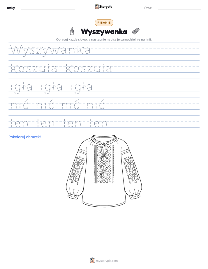 Ćwiczenie Pisania