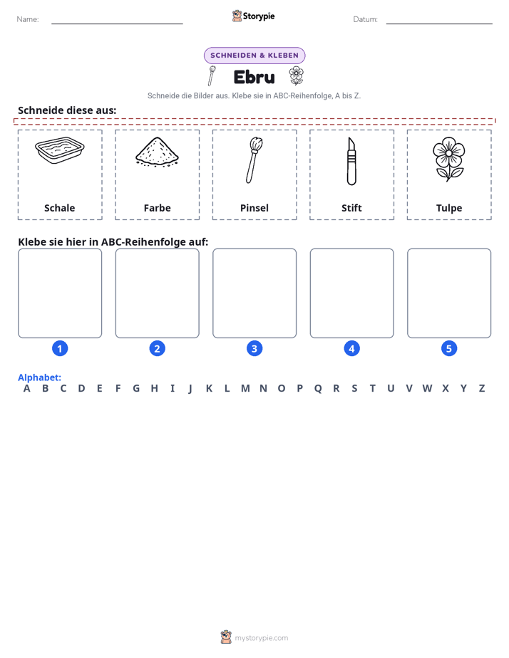 Schneiden & Einfügen Alphabet