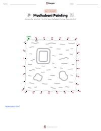 Madhubani Painting printable worksheet preview