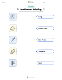 Madhubani Painting printable worksheet preview