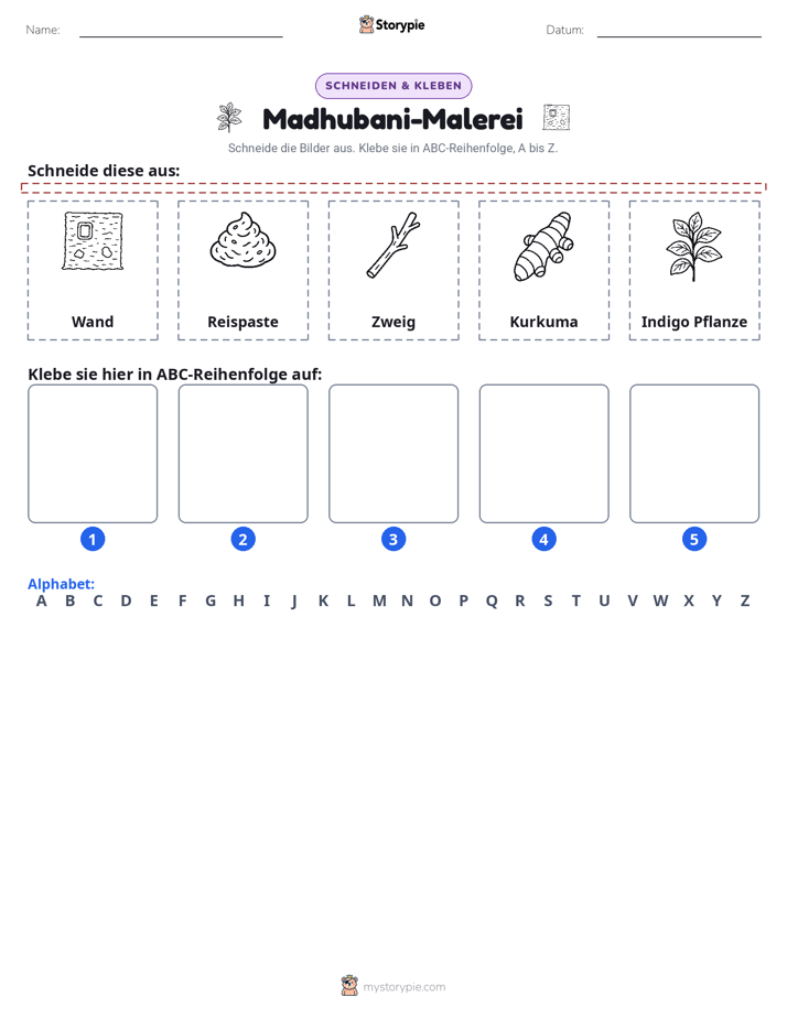 Schneiden & Einfügen Alphabet
