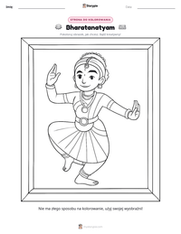 Podgląd drukowalnego arkusza ćwiczeń Bharatanatyam