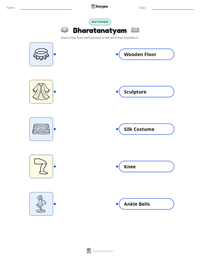 Bharatanatyam printable worksheet preview