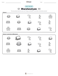 Bharatanatyam printable worksheet preview
