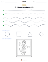 Bharatanatyam printable worksheet preview