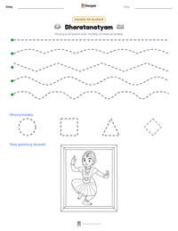Podgląd drukowalnego arkusza ćwiczeń Bharatanatyam
