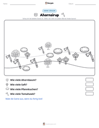 Ahornsirup druckbare Arbeitsblatt Vorschau