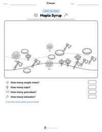 Maple Syrup printable worksheet preview