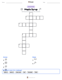 Maple Syrup printable worksheet preview