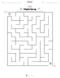 Maple Syrup printable worksheet preview