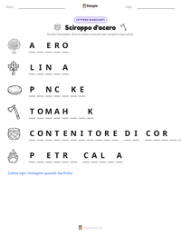 Anteprima della scheda stampabile di Sciroppo d'acero