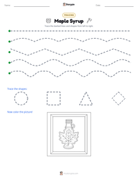 Maple Syrup printable worksheet preview