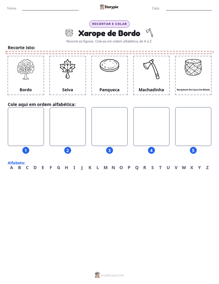 Recortar & Colar Alfabeto