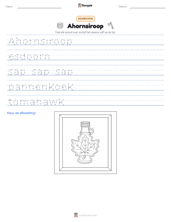 Schrijf Oefening
