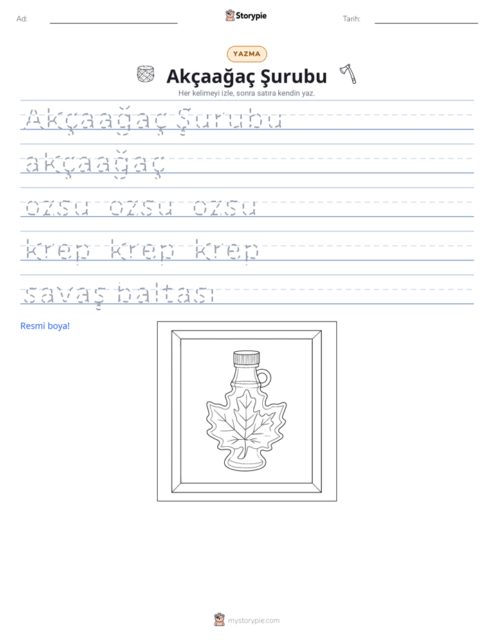 Yazma Pratiği