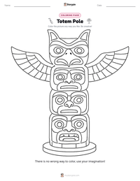 Totem Pole printable worksheet preview