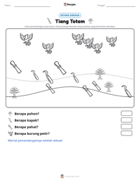Prabaca lembar kerja cetak Tiang Totem