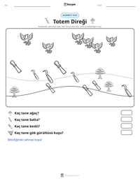 Totem Direği yazdırılabilir çalışma sayfası önizlemesi