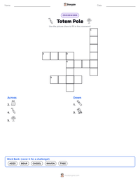 Totem Pole printable worksheet preview