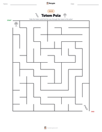 Totem Pole printable worksheet preview