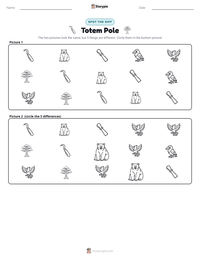 Totem Pole printable worksheet preview