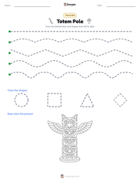Totem Pole printable worksheet preview