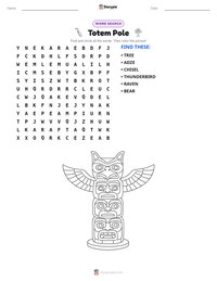 Totem Pole printable worksheet preview