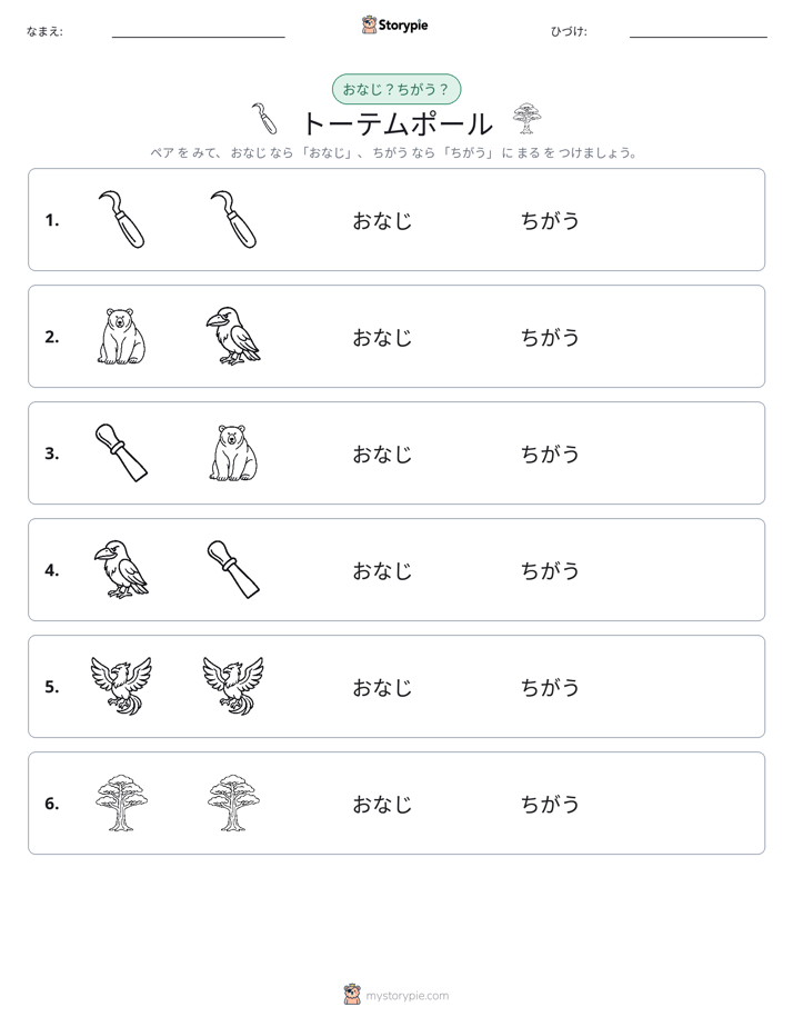 同じか違うか
